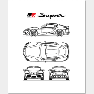 Supra MK5 (GR Supra) Blueprint Posters and Art